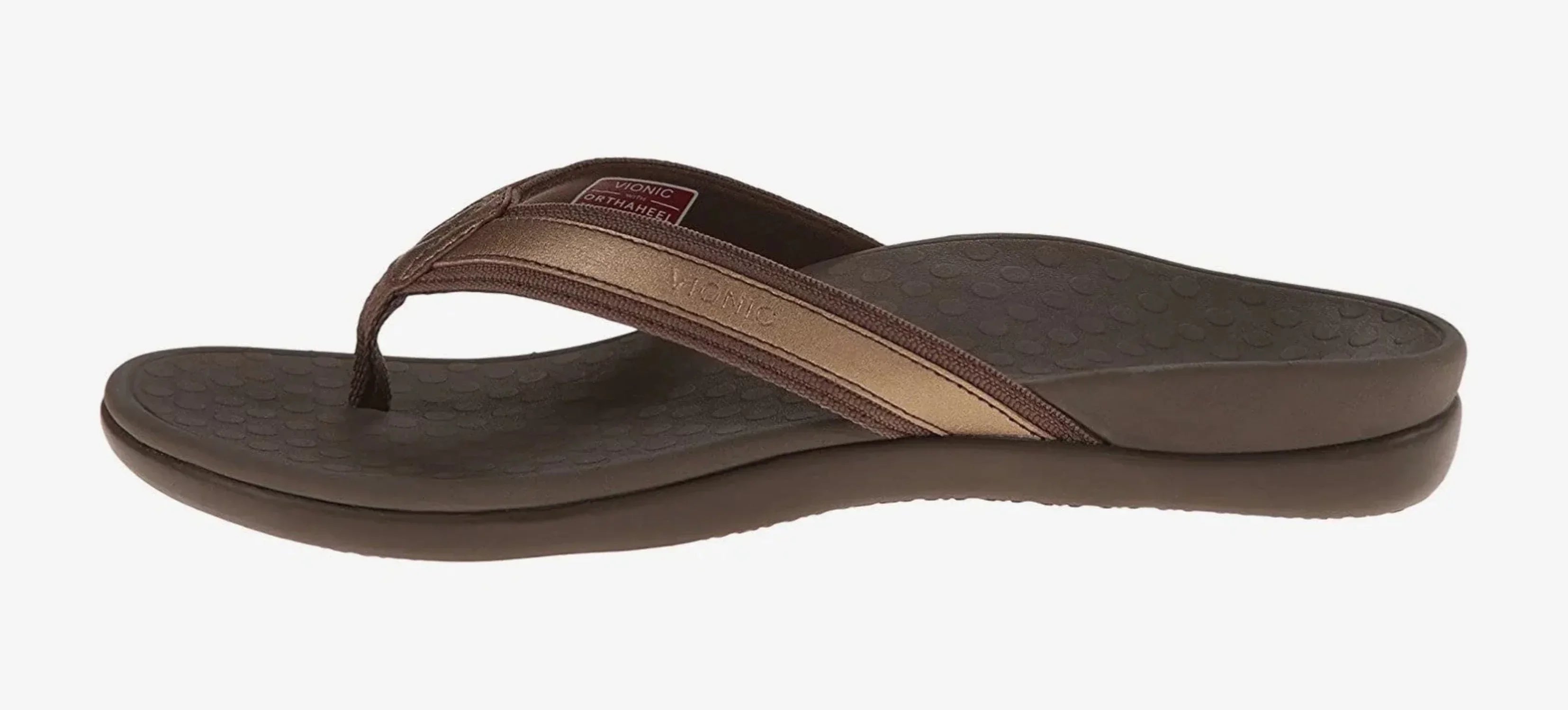 Vionic   Bronze Mettallic Women's Flip Flop Sandals