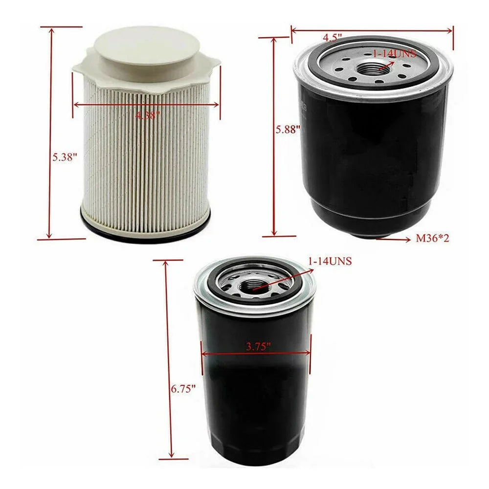 LisFaxbo 68197867AA 68157291AA Fuel Filter 5083285AA Oil Filter And  Air Filter For Ram 2500 3500 4500 5500 6.7L Diesel Engine