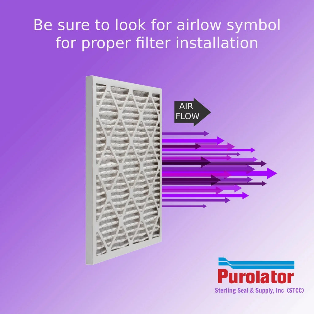 20x22x1, Purolator  Extended Surface Pleated Air Filter, Mechanical  8, (6 Pack)