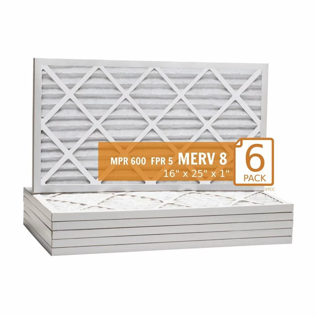 16x25x1 Purolator / Air Guard Pleated Air Filter -  8 (6 Pack)