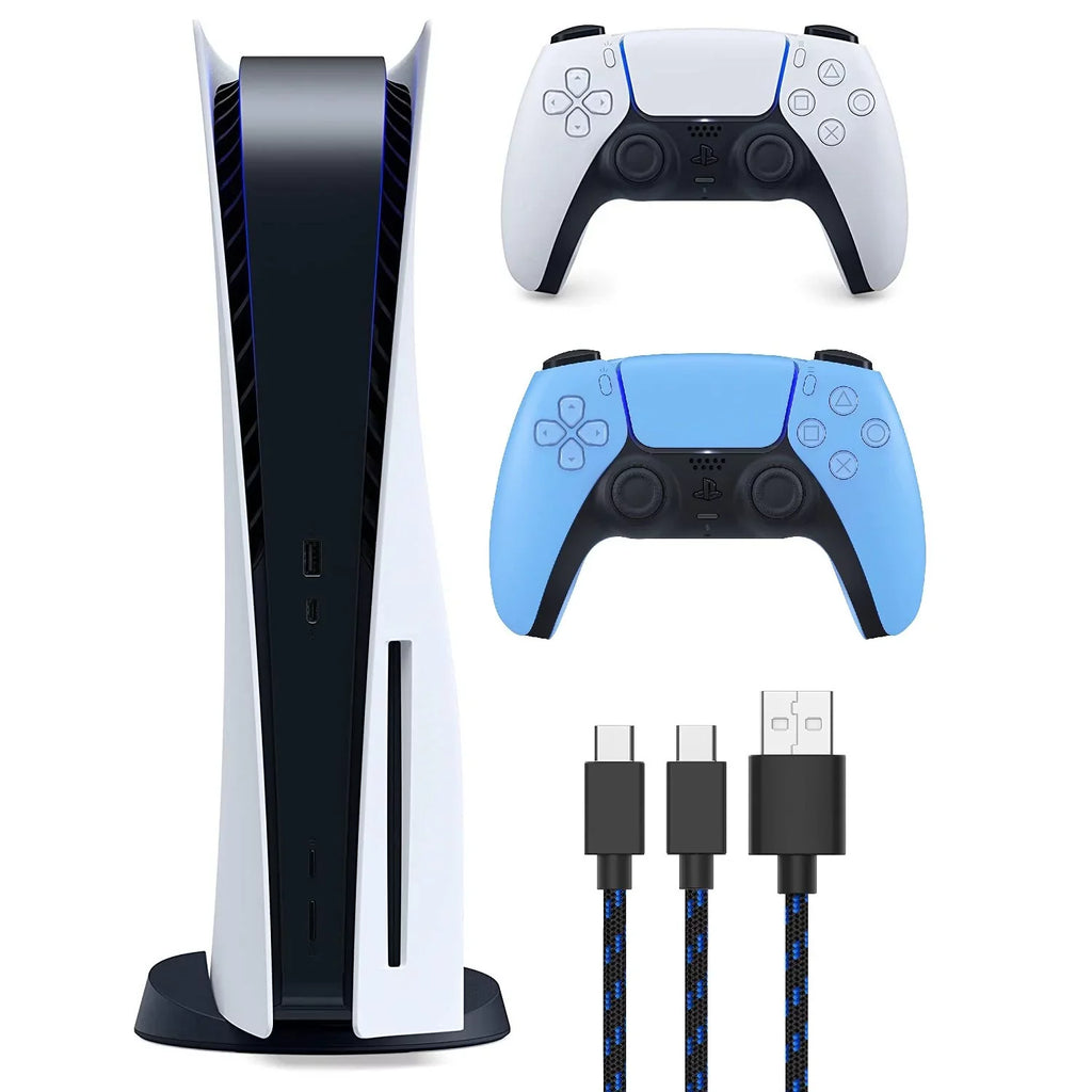 Sony PlayStation 5 Console ( Disc Edition) / Blue Controller & Type   Cable