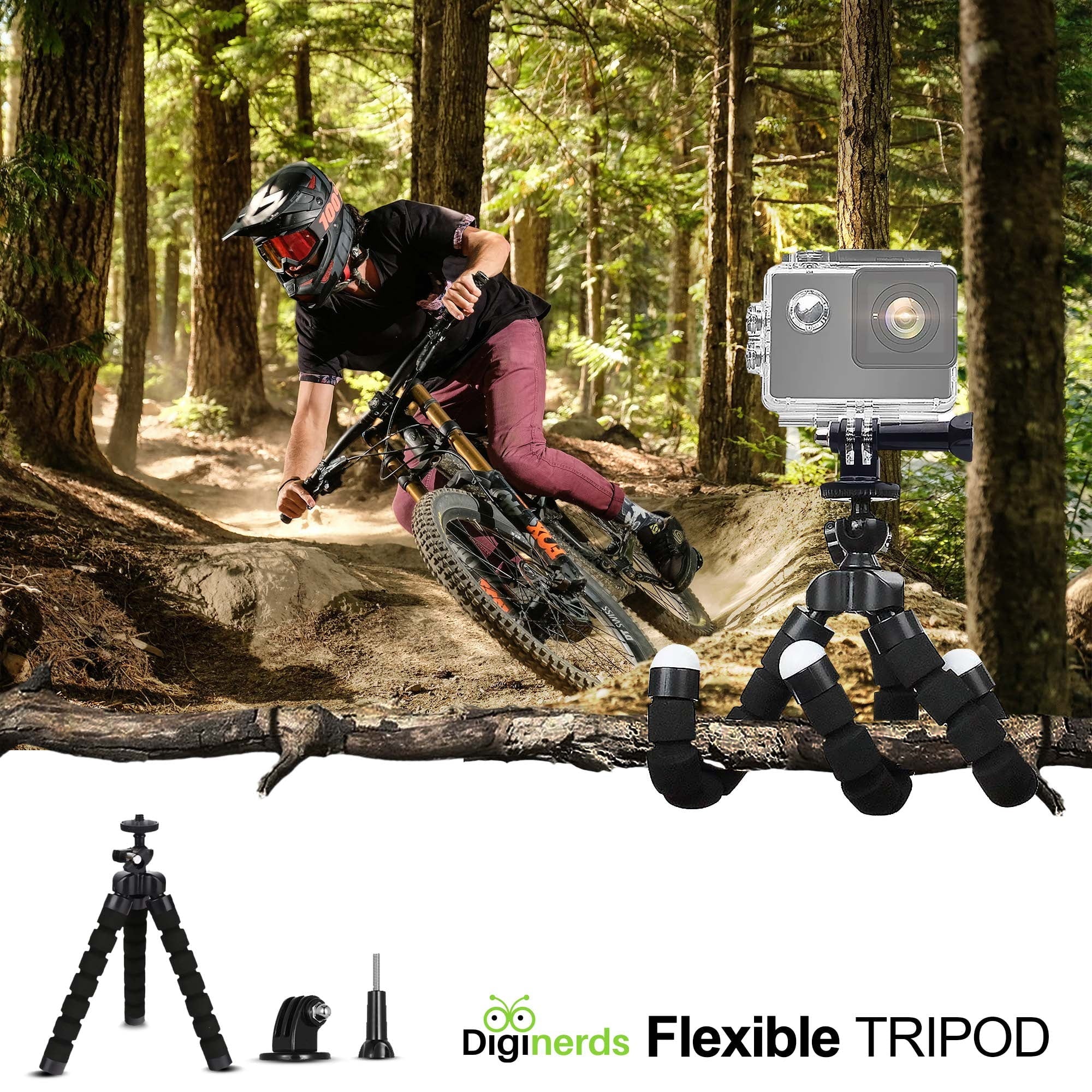 DiGiNerds 50 in 1 Action Camera Accessory Kit Compatible with GoPro Hero10/9/8/7/6/5/4, GoPro Max, GoPro Fusion, Insta360,  Osmo Action, , and more