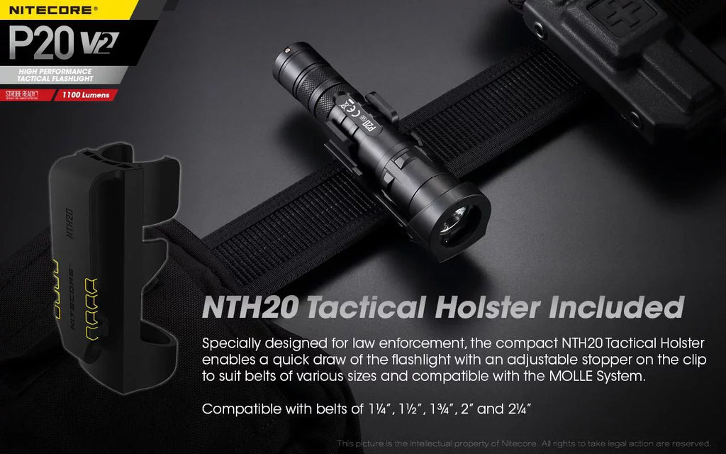 Combo: Nitecore   Tactical  Flashlight -  -  - 1100 Lumens w/ Battery,  Charger +2x Free Eco-Sensa  Batteries