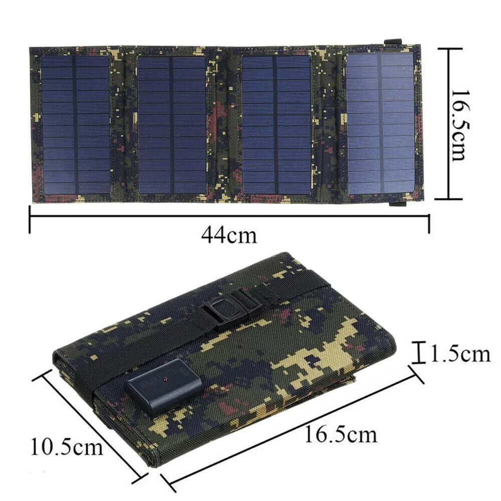 Outdoor 80W  Solar Panel Folding Power Bank Camping Hiking Phone Charger