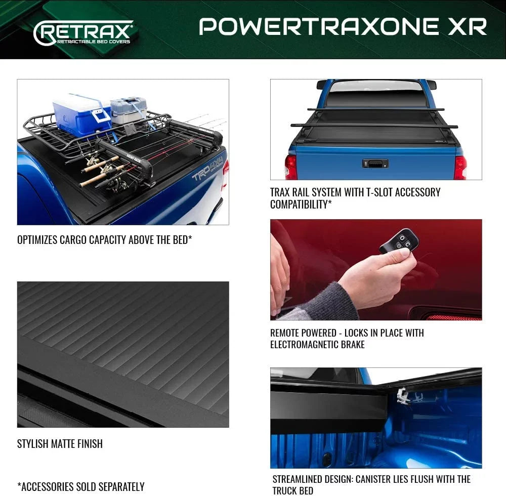 Retrax By Realtruck PowertraxONE  Retractable Truck Bed Tonneau Cover | -70860 | Compatible With Select 2022-2023 Toyota Tundra w/o Deck Rail System 5' 7" Bed (66.7")