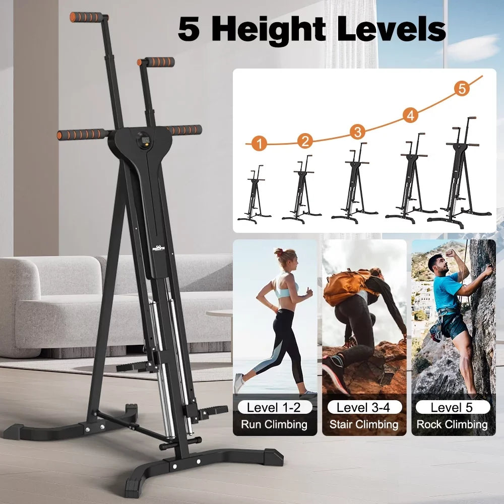 Relife  Sports Vertical Climber Exercise Machine for Home Gym with  Display 5 Levels Adjustable