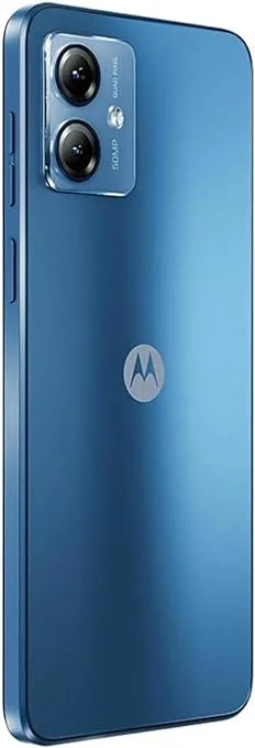 Motorola Moto  Dual  (2023) 4G  (4/128GB) 6.5"   Display | Android 13 | 50MP Rear Camera | 5000mAh Battery | International Model - (Sky Blue)