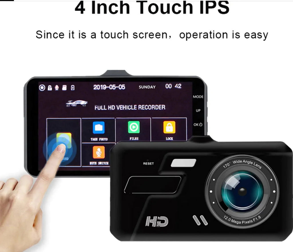 Dash Cam 4  Car  Driving Recorder Dual Lens Camera 1080P Vehicle Video