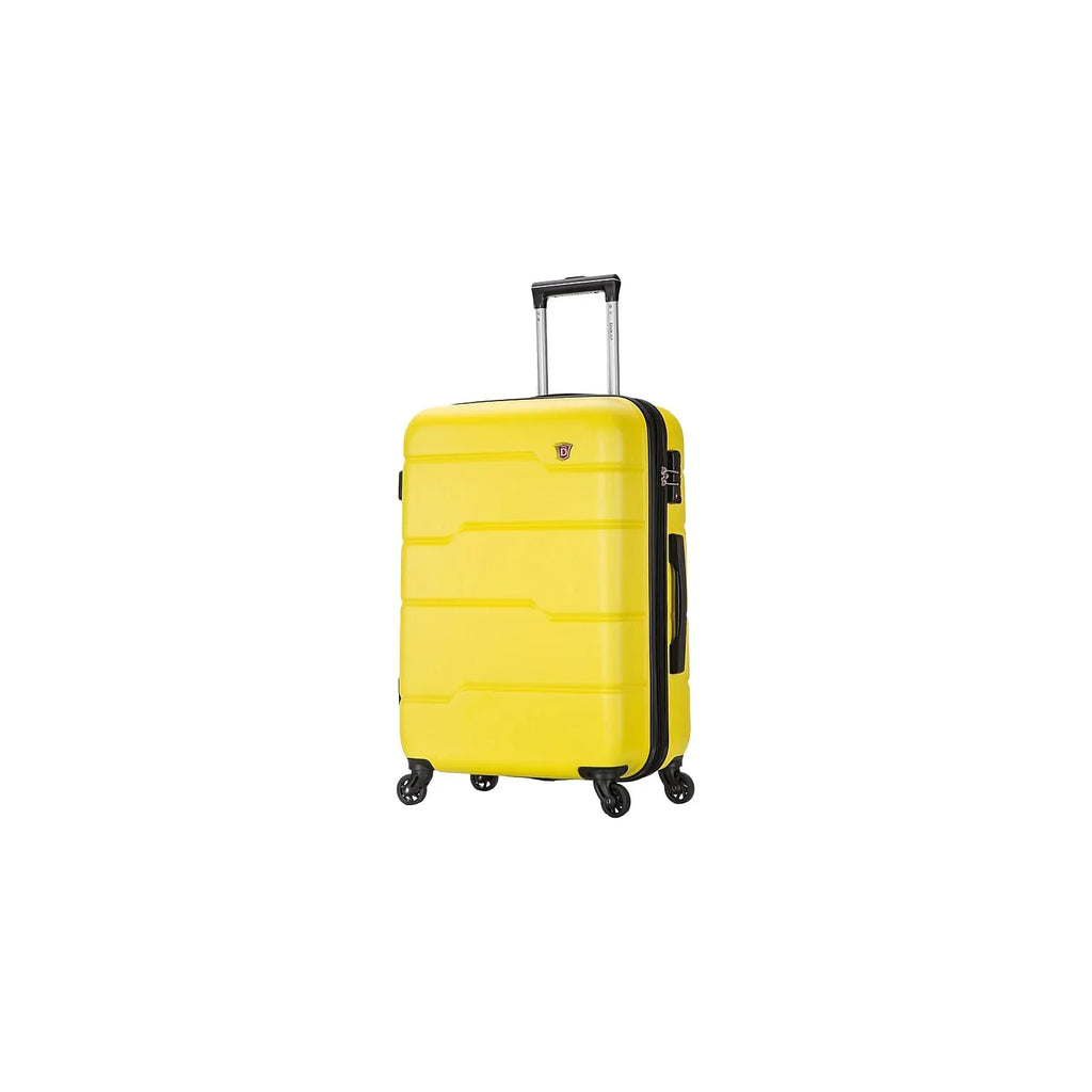 Plastic 4-Wheel Spinner Luggage Yellow (-)