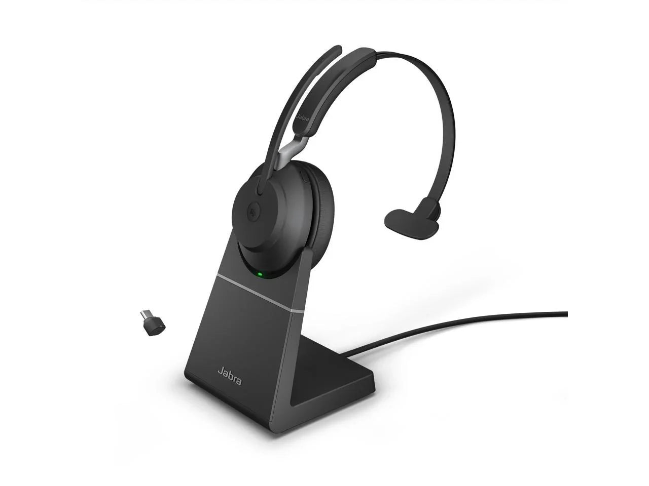 Jabra Evolve2 65 -  Mono with Charging Stand - Black Wireless Headset / Music Headphones