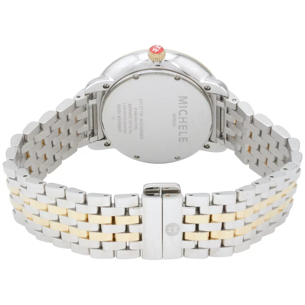 Michele Serein Mid 46 Diamonds Mother of Pearl 2-Tone Women's Watch