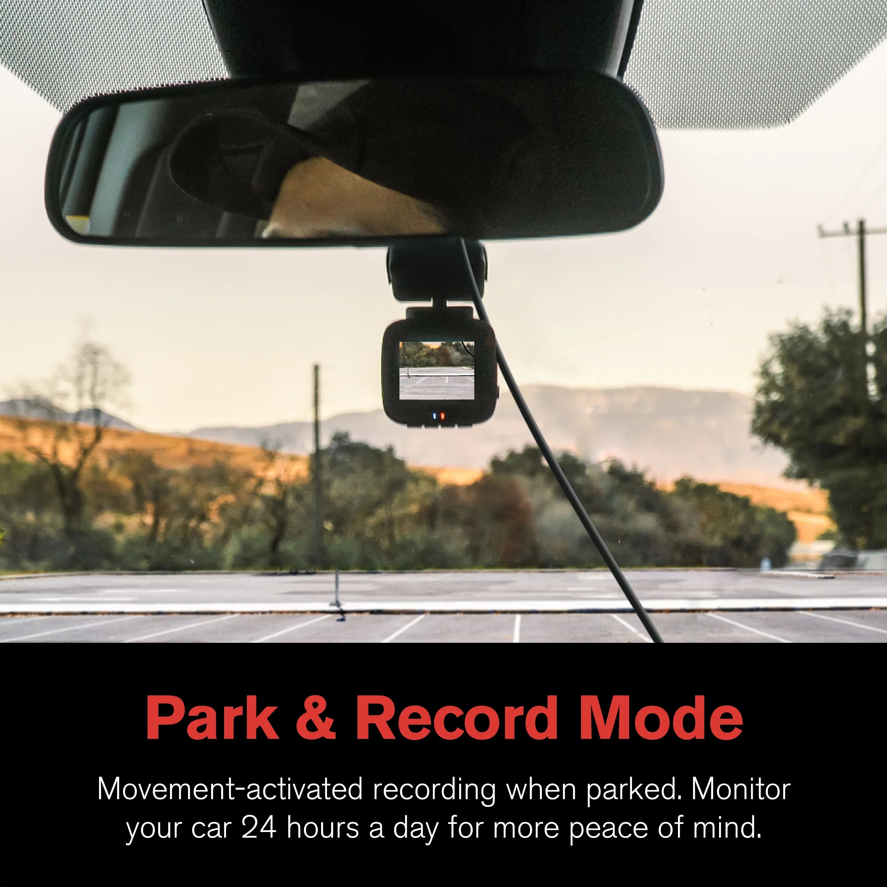 1080p Roadcam with App, 140 Degree Wide Angle Lense, 2.4"  Screen, -Sensor Technology with Park and Record Mode, Loop Recording
