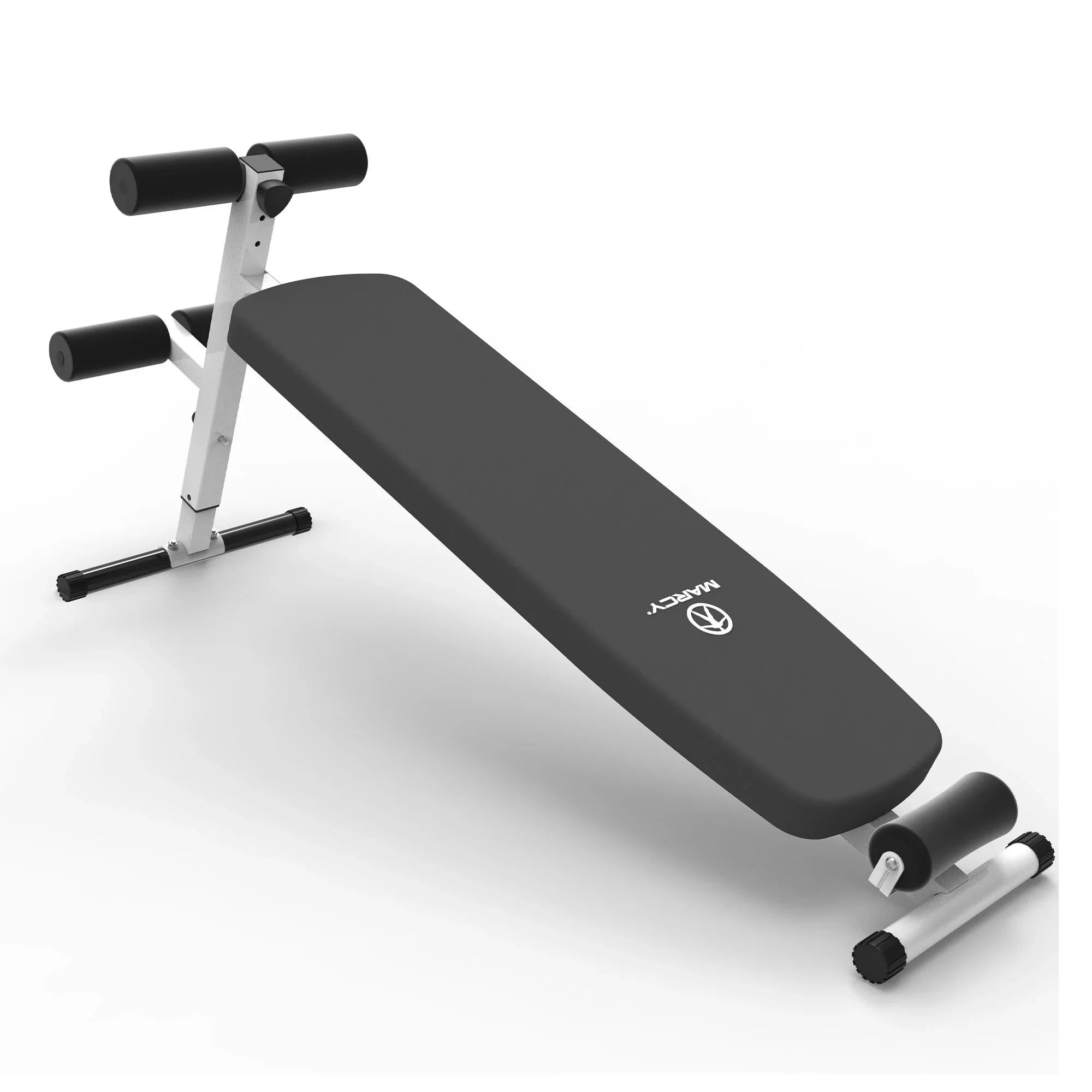 Marcy Folding Utility Bench Slant Board w/Headrest for Home Gym Exercise