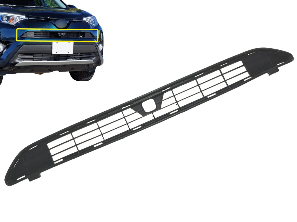 2016 2017 2018 Compatible With Toyota Rav4   Front Bumper Center Middle Grille With Camera Option