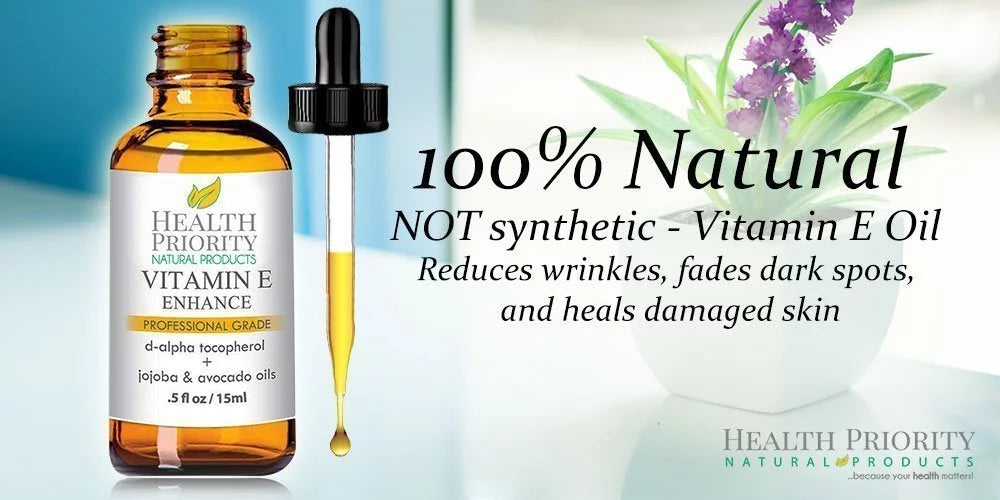 Organic Vitamin  Oil - Small Batch, Handmade in the  - Unscented, 0.5 oz