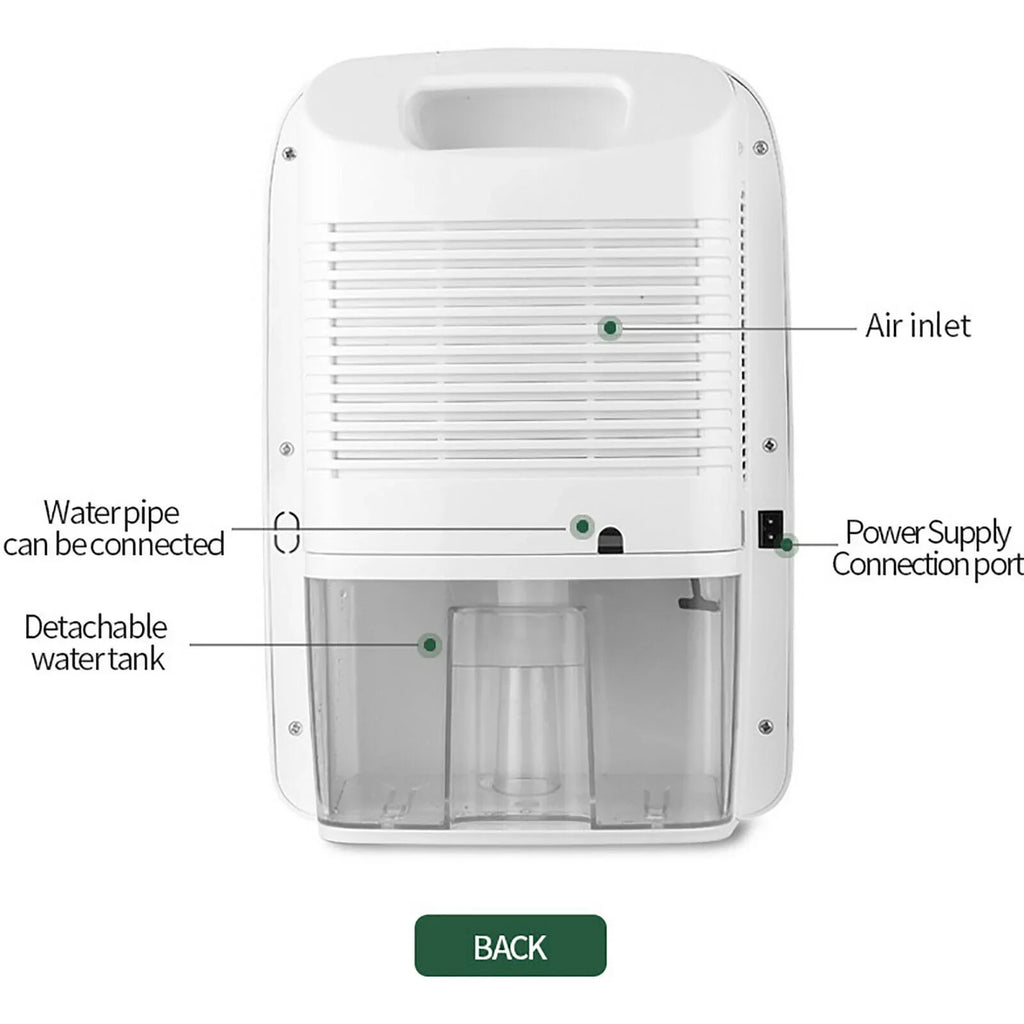 Mkyiongou Dehumidifier Remote Control 2.5L Water Tank Moisture Damp Removal Machine 42W