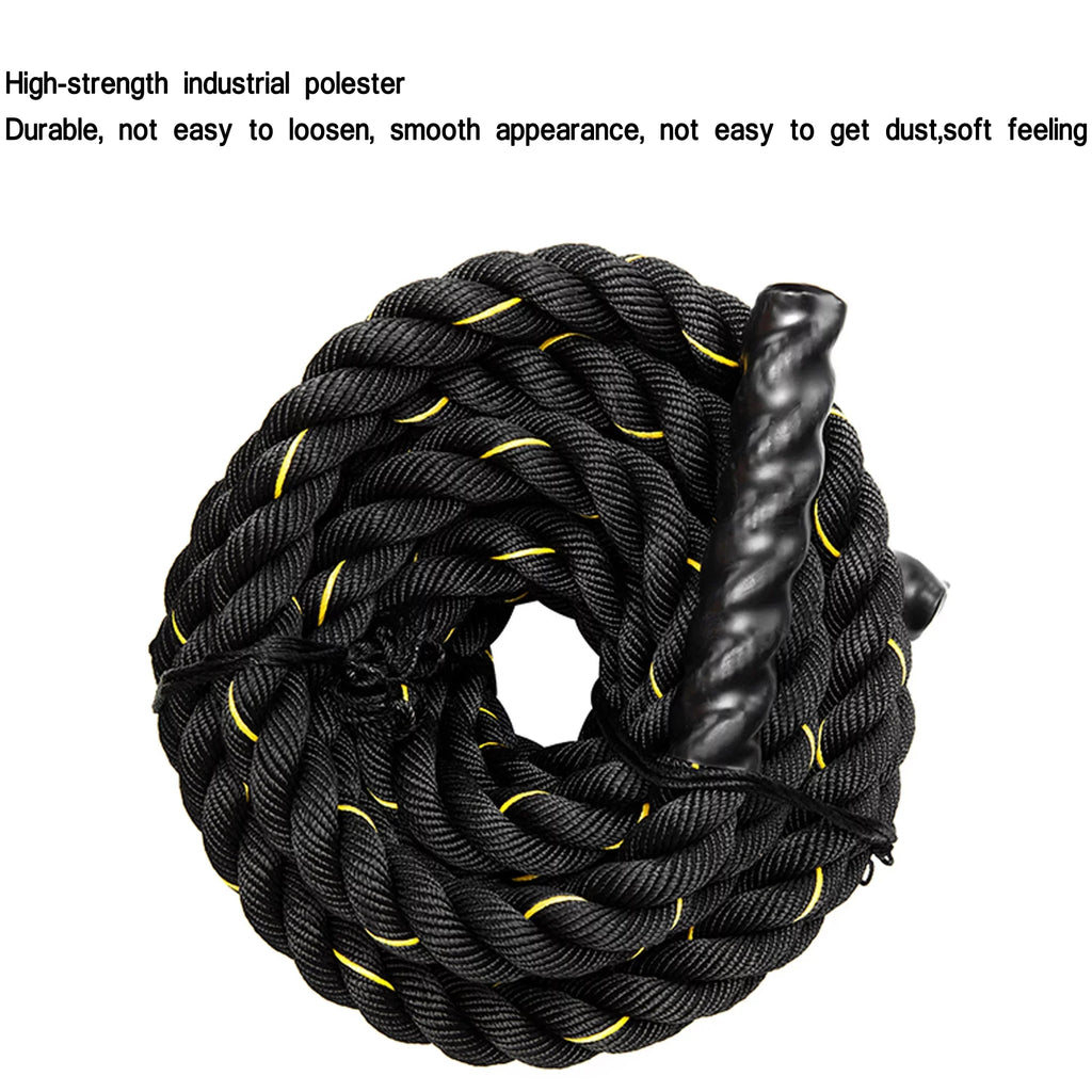 49.2ft Length, Heavy Jump Rope Skipping Rope Workout Battle Ropes Total Body Workouts Power Improve Strength Building Muscle for Mens/Womens