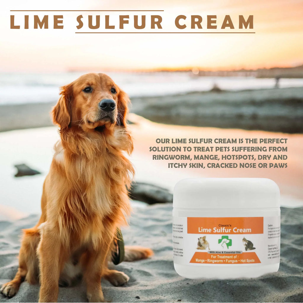 Healthy Paw Life Bundle - 2 Items: Classic's Lime Sulfur Cream (2 oz) and Classic's Lime Sulfur Shampoo (8 oz)