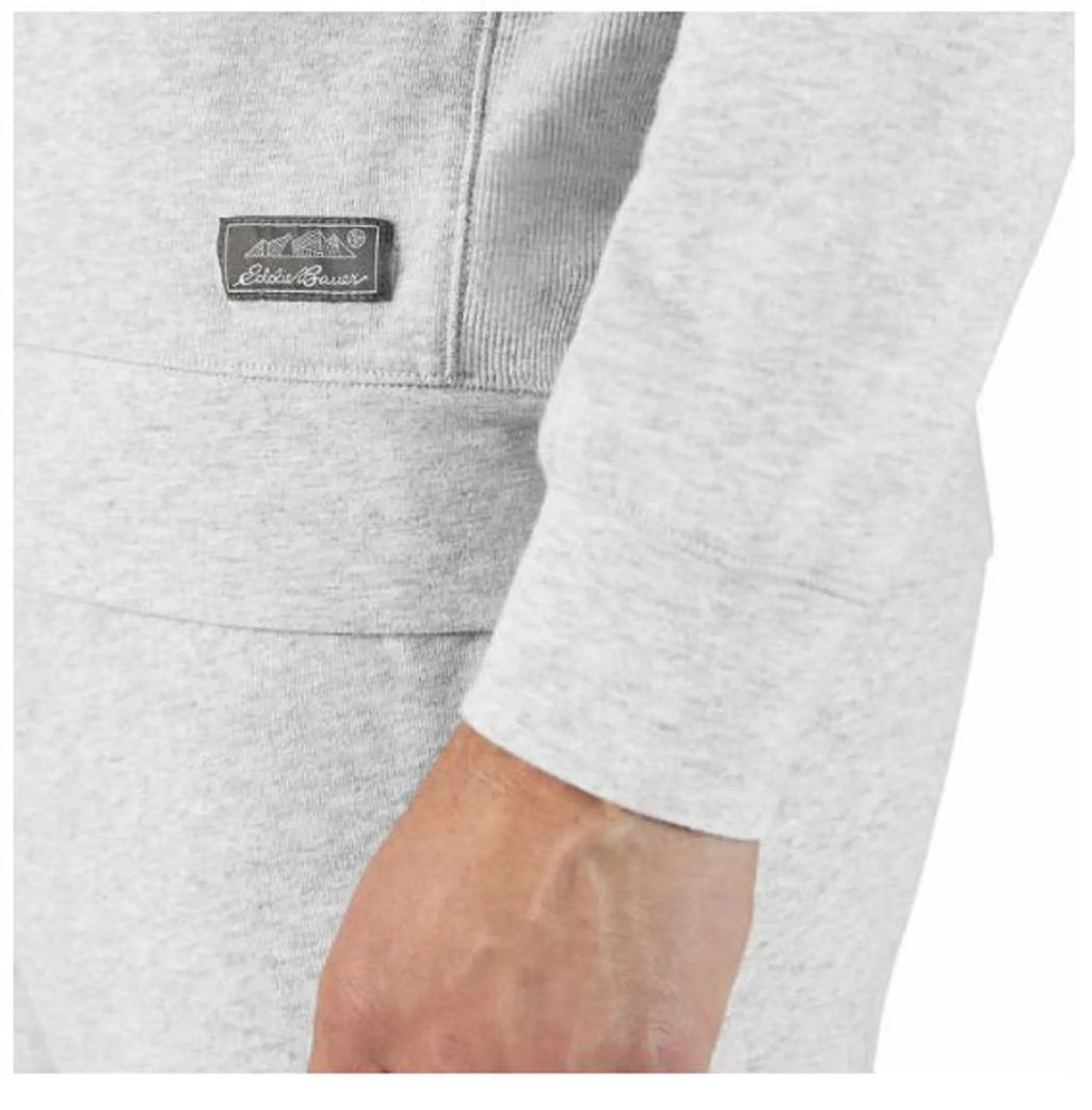 Eddie Bauer Mens Top Bottom Lounge Set (Gray, -Large)