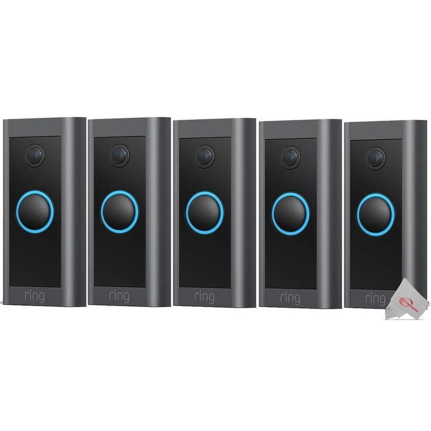 5x 1080p Wired  Video Doorbell Black