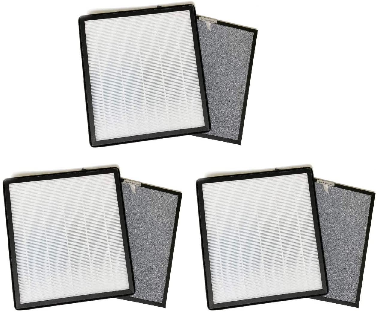 Nispira True  Activated Carbon Filter Replacement Set Compatible with Hathaspace  Smart True  Air Purifier 5-in-1, 3 Sets of 2 Filters