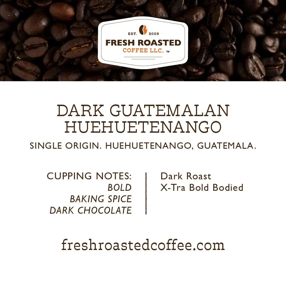 Fresh Roasted Coffee, Dark Guatemalan Huehuetenango Coffee Pods, Dark Roast, -cup Compatible, 72 Count
