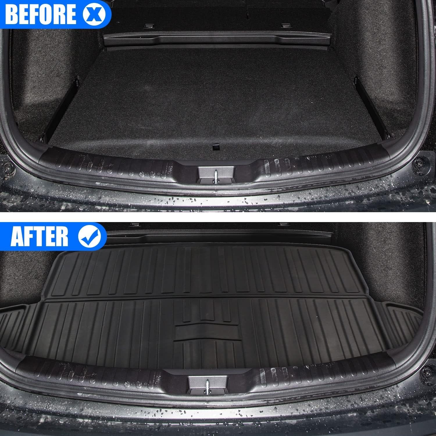Cargo Liner Fit 2017-2022 Honda - All Weather Rear Trunk Cover Cargo Tray Floor Mat for Honda - 2017 2018 2019 2020 2021 2022 Accessory, Black