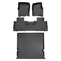 Smartliner -- Floor Mats & Cargo Liner Set with 2nd Row Bucket Seats without Center Console for 2011-2017 Ford Expedition, Black