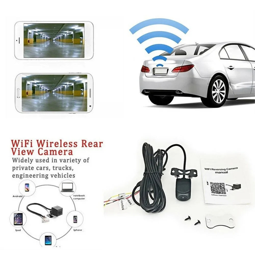Wireless Backup Camera   Rear View Camera for Car, Vehicles, WiFi Backup Camera with Night Vision,  Waterproof  Wireless Reversing Monitor