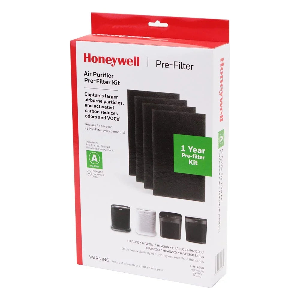 Honeywell - Pre-Cut Carbon Pre-Filter For  Series Air Purifiers - 4 Pack (Filter )