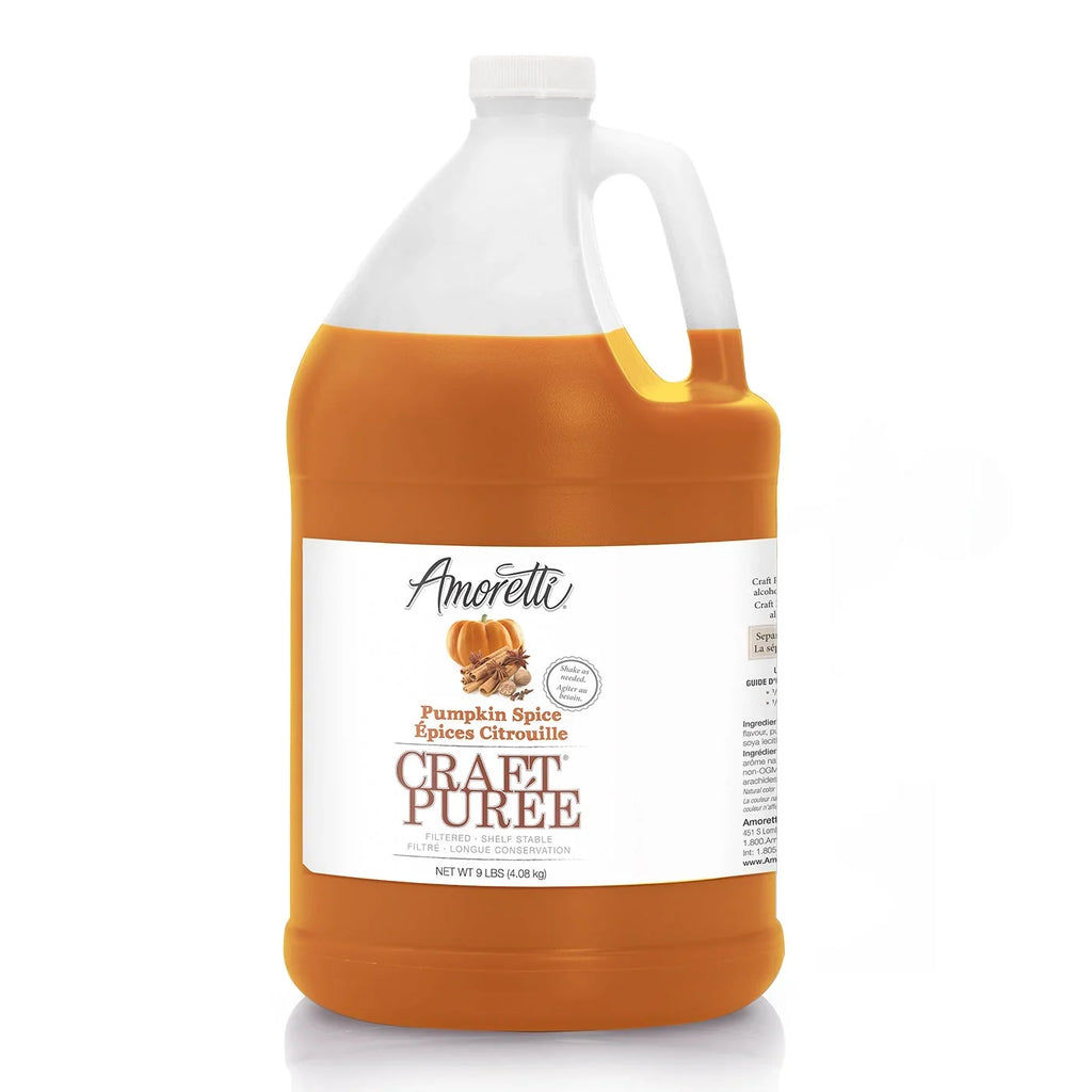 Amoretti - Pumpkin Spice Craft Puree® 750 ml - Perfect for Brewing, Cocktails, and other Beverages, Made of Real Fruit, No Preservatives, Filtered, Super Concentrated, Fully Pasteurized