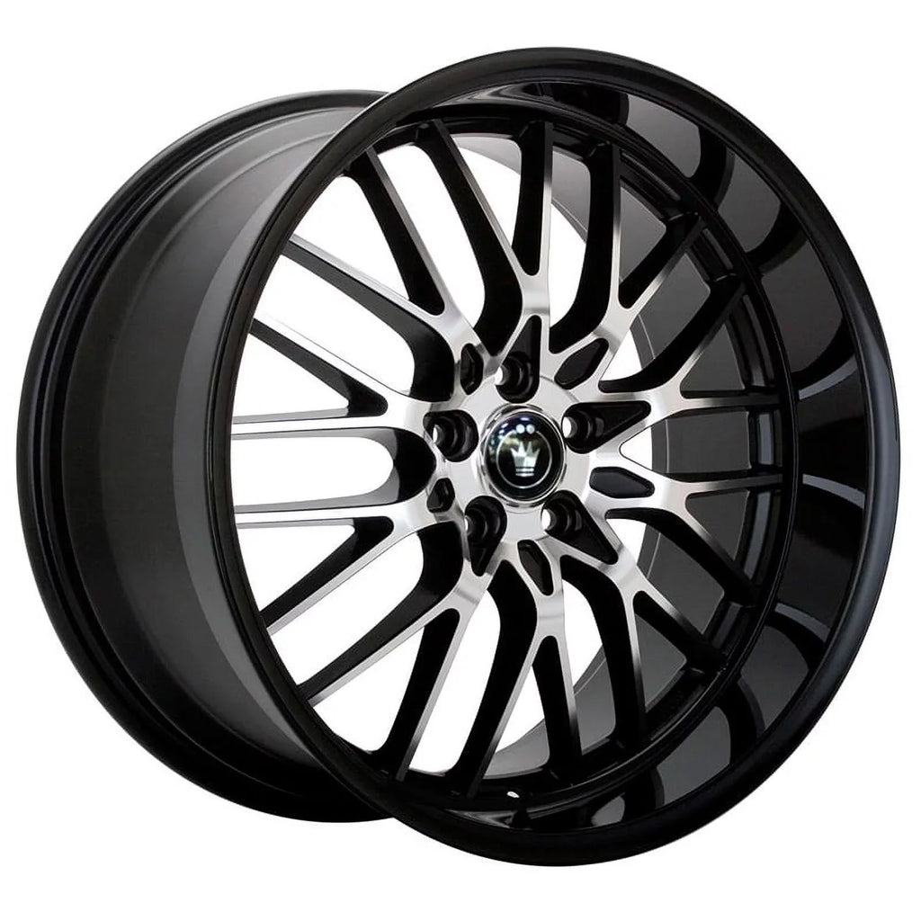 Konig 16MB Lace 17x8 5x112 +45et Gloss Black With Machined Face Wheel