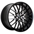 Konig 16MB Lace 17x8 5x112 +45et Gloss Black With Machined Face Wheel