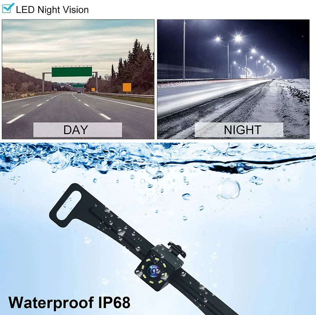 '-Qtech Wireless Backup Camera for Car, Waterproof Night Vision 170 Rear View Camera with 4.3""  Monitor for Truck,