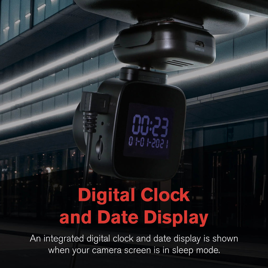 1080p Roadcam with App, 140 Degree Wide Angle Lense, 2.4"  Screen, -Sensor Technology with Park and Record Mode, Loop Recording