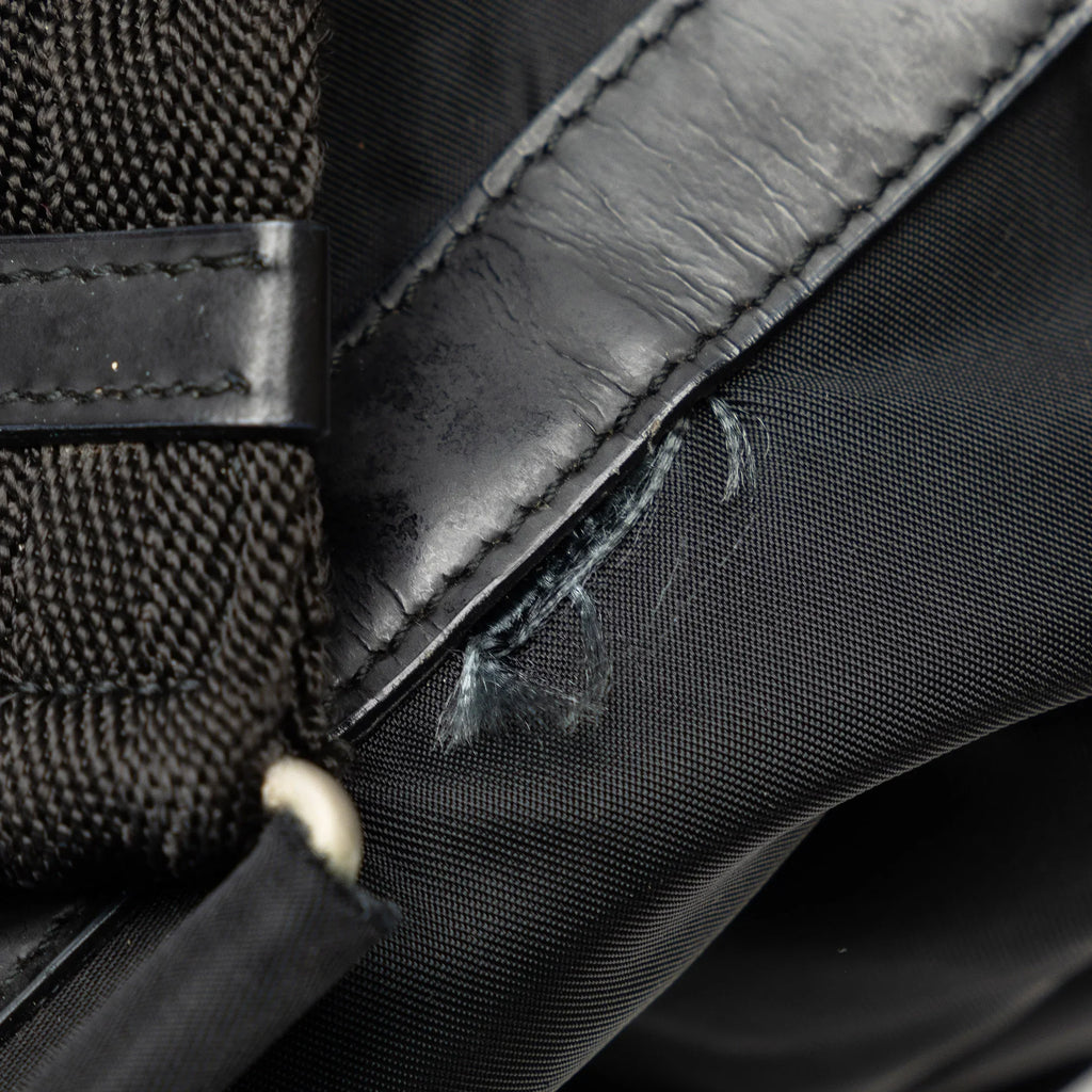 Pre-Owned Authenticated Prada Tessuto Backpack Nylon Fabric Black Unisex (Fair)