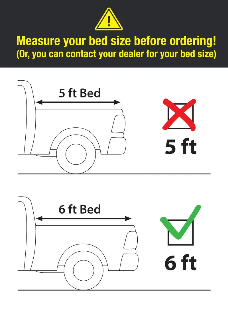 MaxMate Soft Roll-up Truck Bed Tonneau Cover Compatible with 2022-2024 Nissan Frontier | 6' (73") Bed |