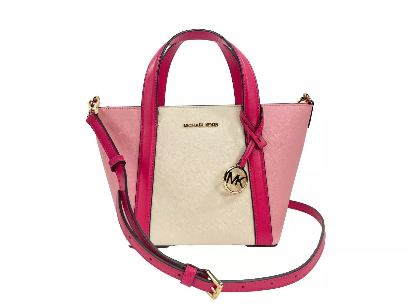 Michael Kors Pratt Small Crossbody Bag (Electric Pink)