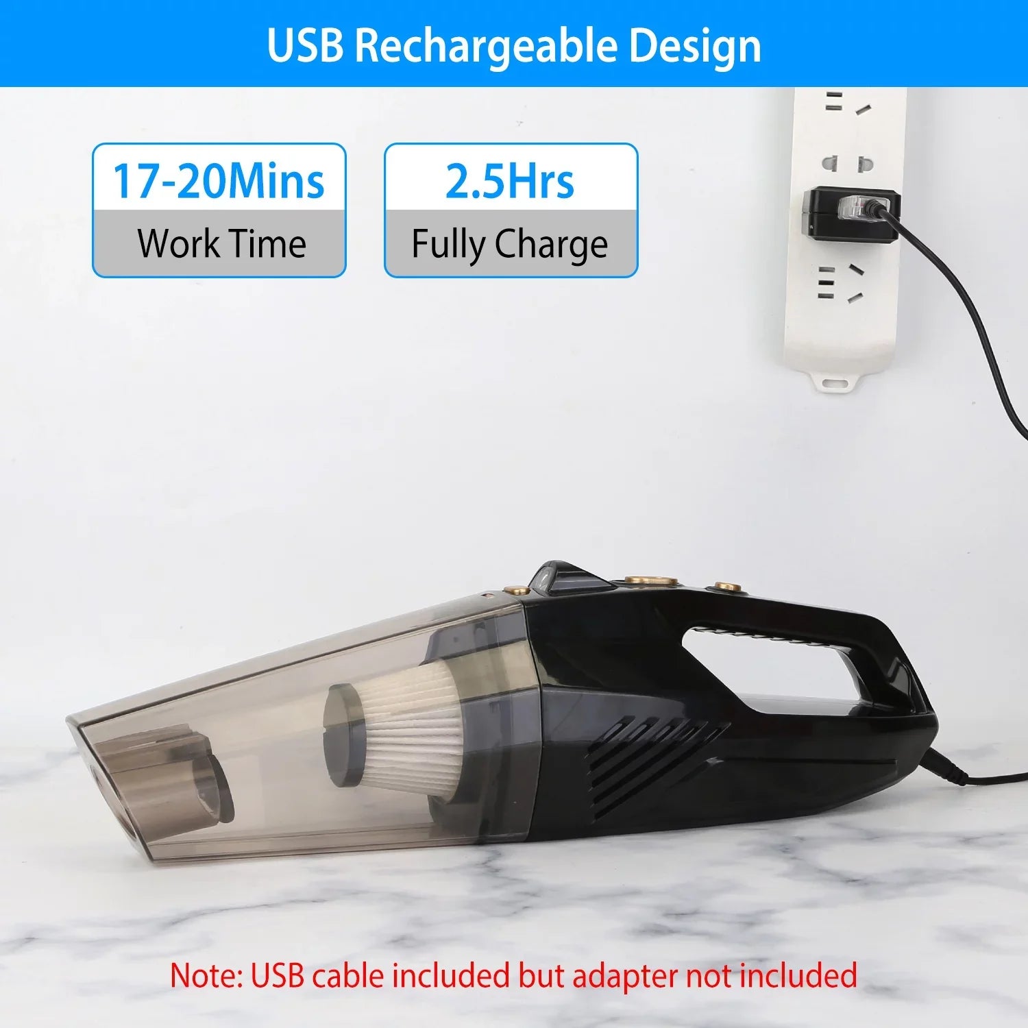 Handheld Vacuum Cleaner, iMountek  Car Vacuum Cleaner 120W 8000PA  12V Home Duster Powerful Suction with Accessory Kit