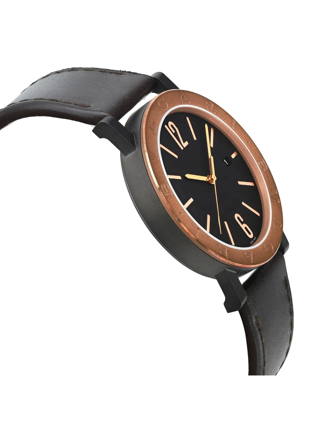 New Bvlgari Solotempo 41mm Steel Bronze Black Dial Automatic Men Watch 102931