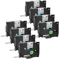 8PK Compatible for Brother -touch Black on Clear 12mm  TZe TZe- - -131 TZe-131 Extra Strength Laminated Label Tape