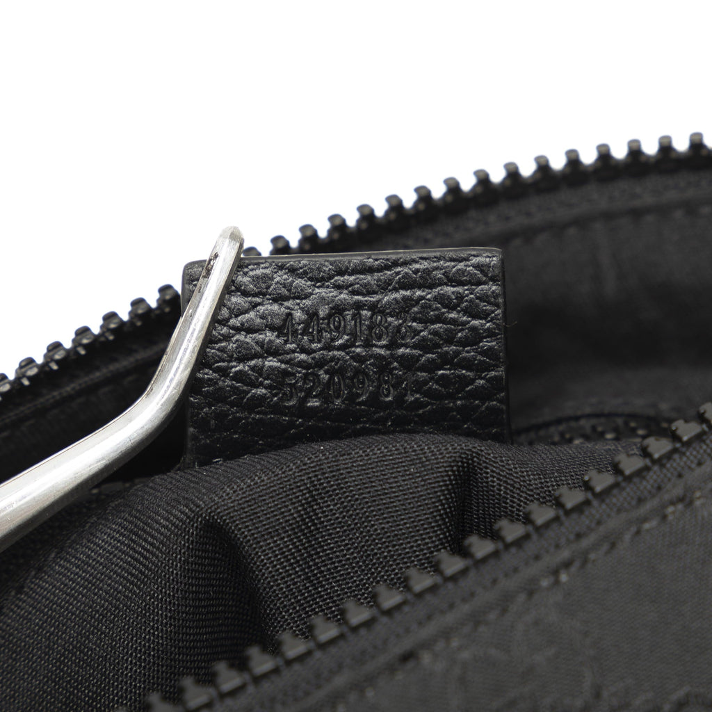 Pre-Owned Authenticated Gucci  Web Crossbody Nylon Fabric Black Crossbody Bag Unisex (Good)