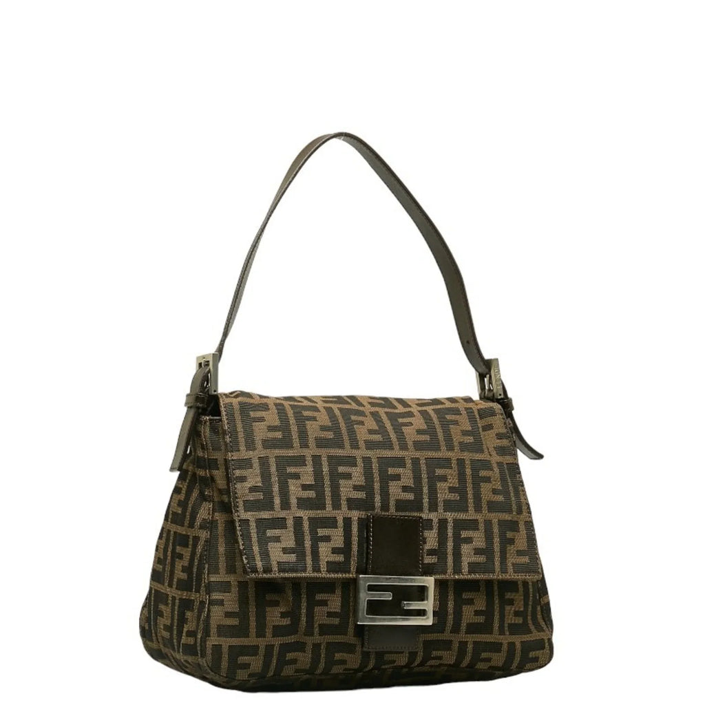 Pre-Owned   Mamma Bucket Bag Brown Canvas Leather Women's (Good)