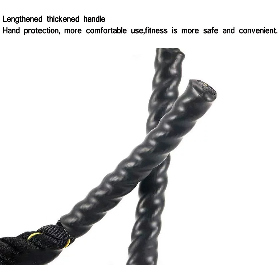49.2ft Length, Heavy Jump Rope Skipping Rope Workout Battle Ropes Total Body Workouts Power Improve Strength Building Muscle for Mens/Womens