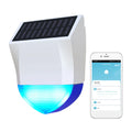 Solar Powered Wifi Alarm  5.0 Smart Alarm  Waterproof Real-time Sound Light Alarm  Control Intelligent Linkage Home Device