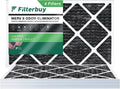 Filterbuy 12x30x1  8 Odor Eliminator Pleated   Furnace Air Filters with Activated Carbon (4-Pack)