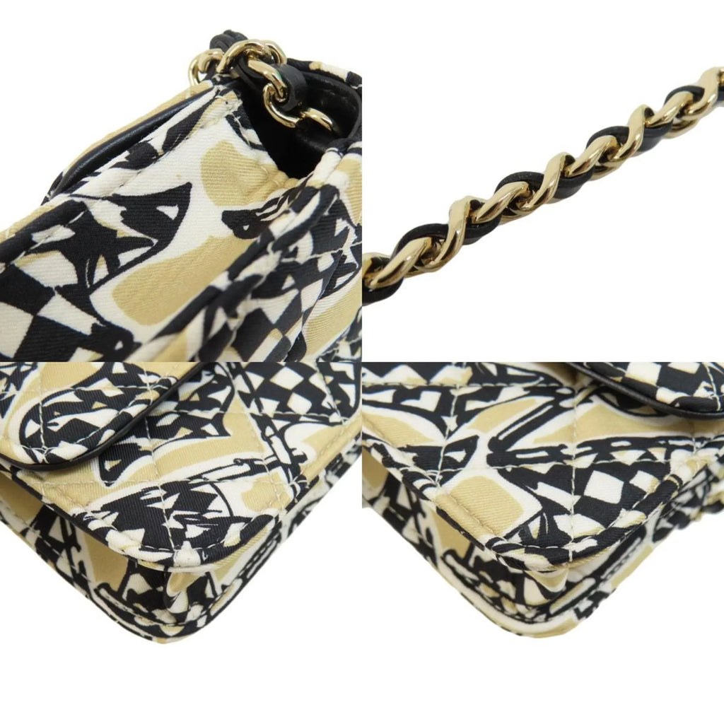 Pre-Owned Chanel Chain Shoulder Coco Mark Bag Cotton Women's  (Good)
