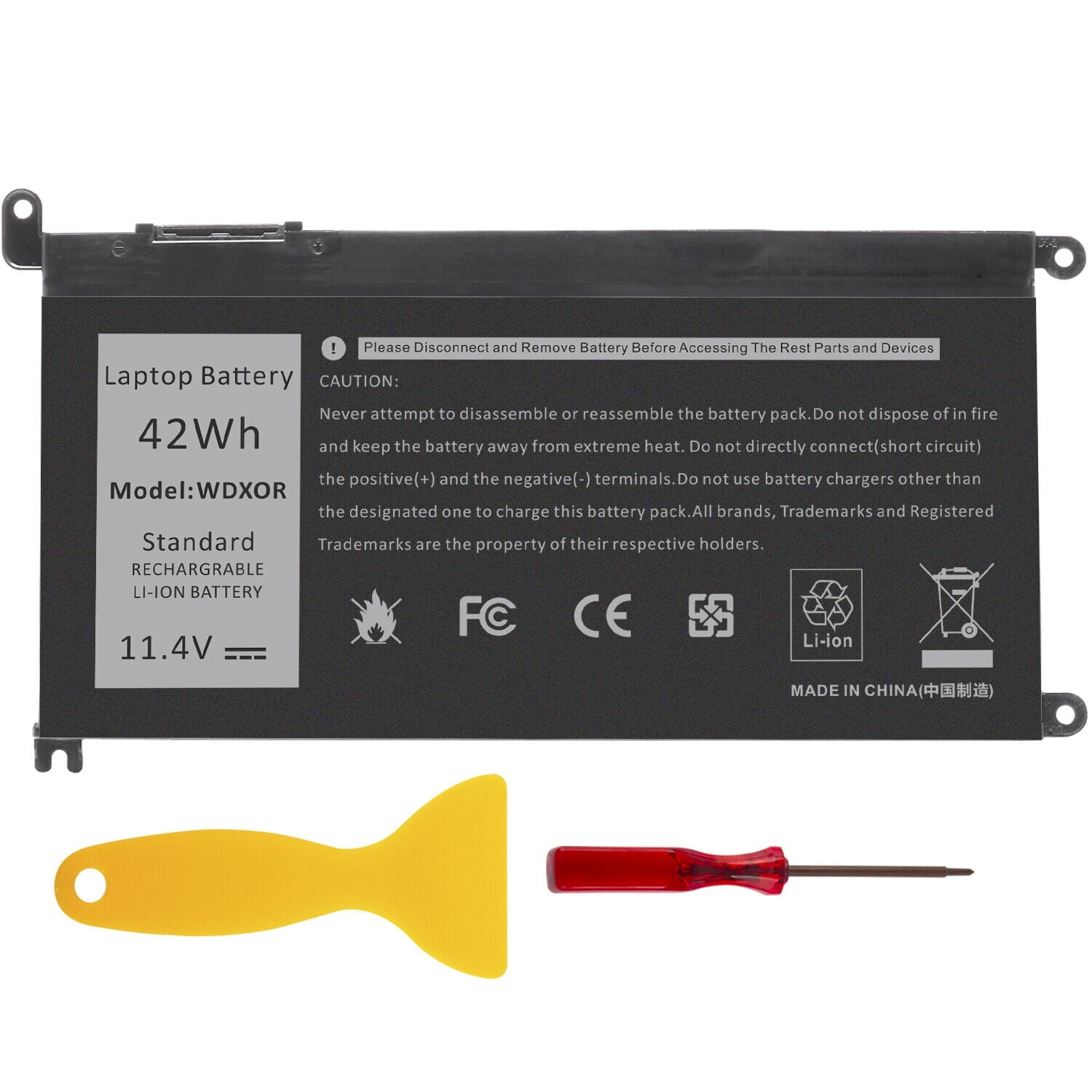 Battery For Dell   0WDX0R, 0FC92N