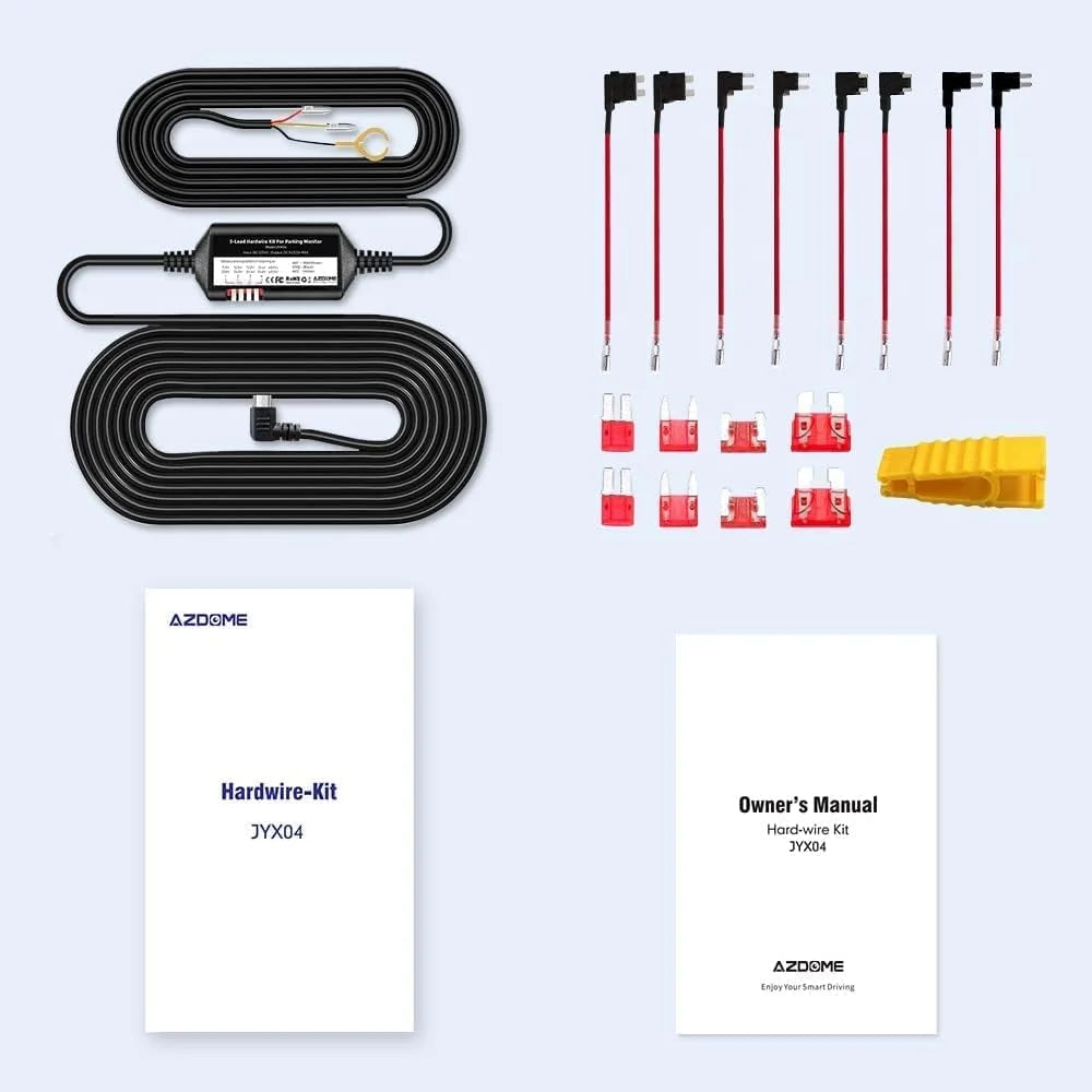 Dash Cam Hardwire Kit, ro  3 Lead Hard Wire Kit for  Dashcam, Converts 12-24V to 5V/2.5A Low