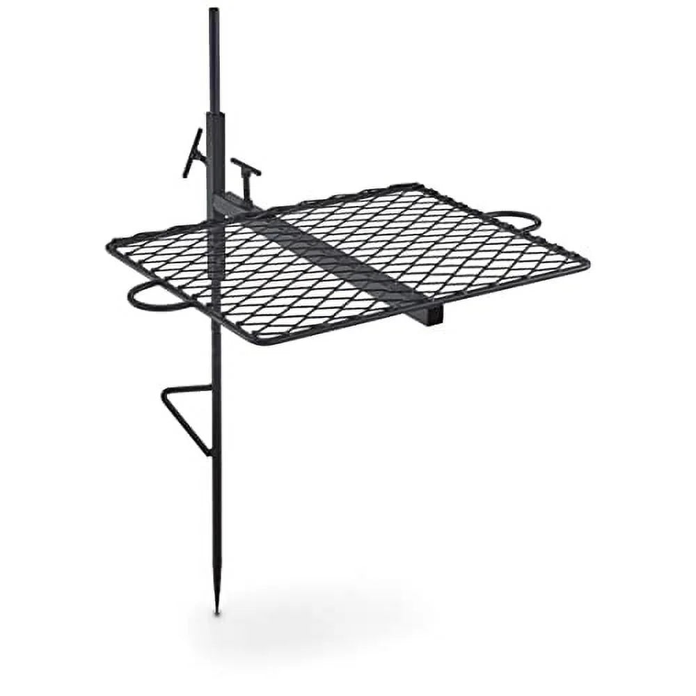 Guide Gear Campfire Grill Swivel Over Open Fire or Fire Pit, Height Adjustable w/Canvas Carry Bag